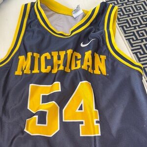 Nike Michigan Basketball Jersey - Navy and Yellow